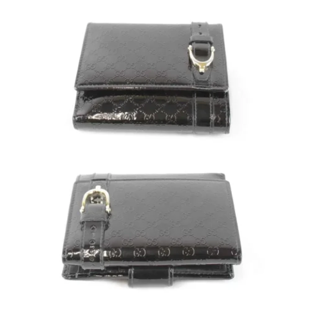 Gucci Vintage Pre-owned Leather wallets Black Dames