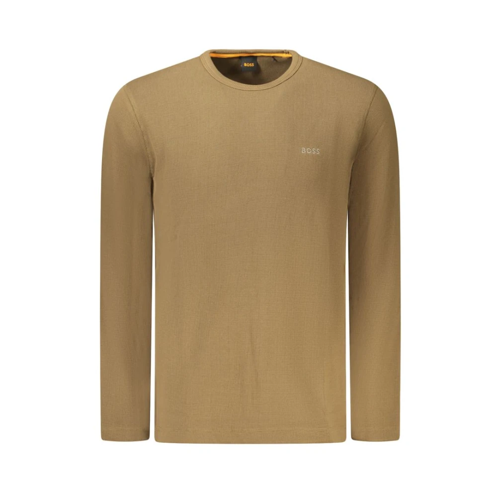 Hugo Boss Lange mouwen ronde hals trui Brown Heren