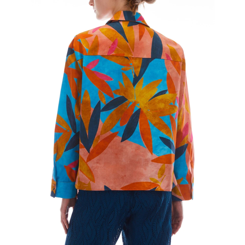 Pennyblack Aquarel Katoenen Poplin Shirt Multicolor Dames