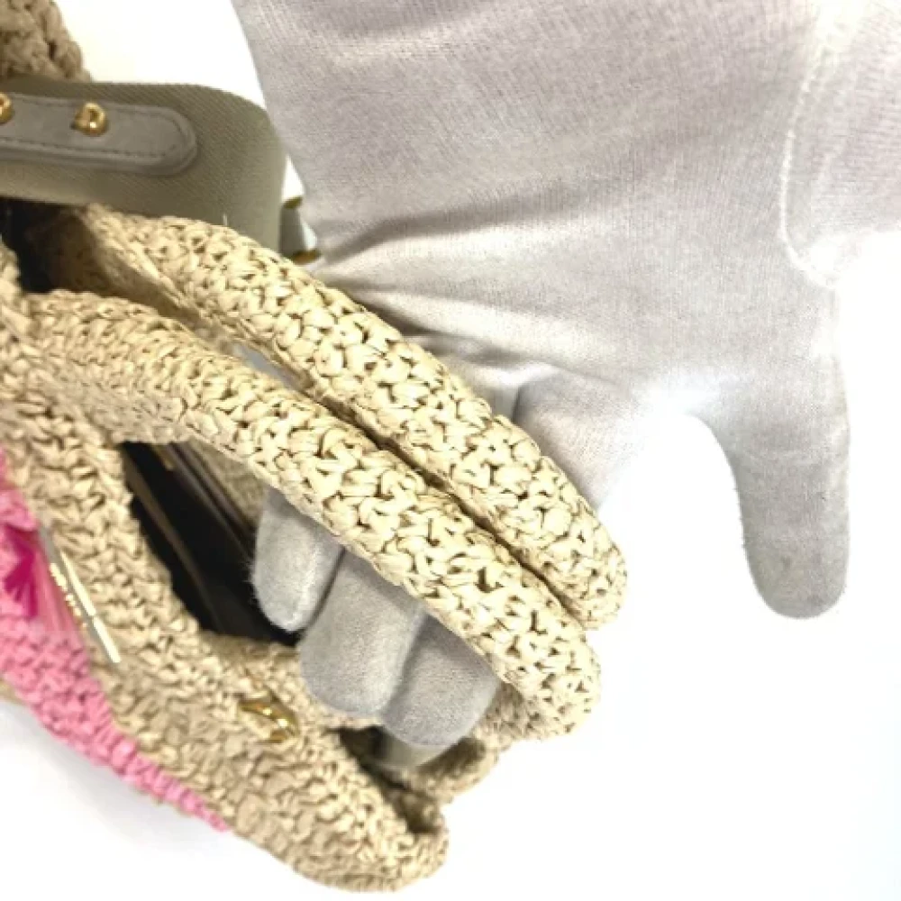 Prada Vintage Pre-owned Fabric prada-bags Beige Dames