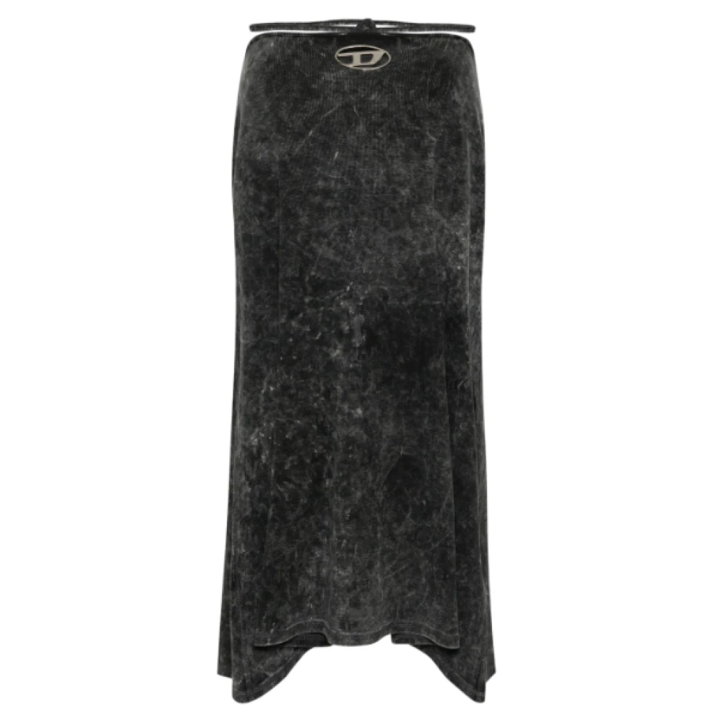Diesel Grijze Rok Rossi Stijl Black Dames