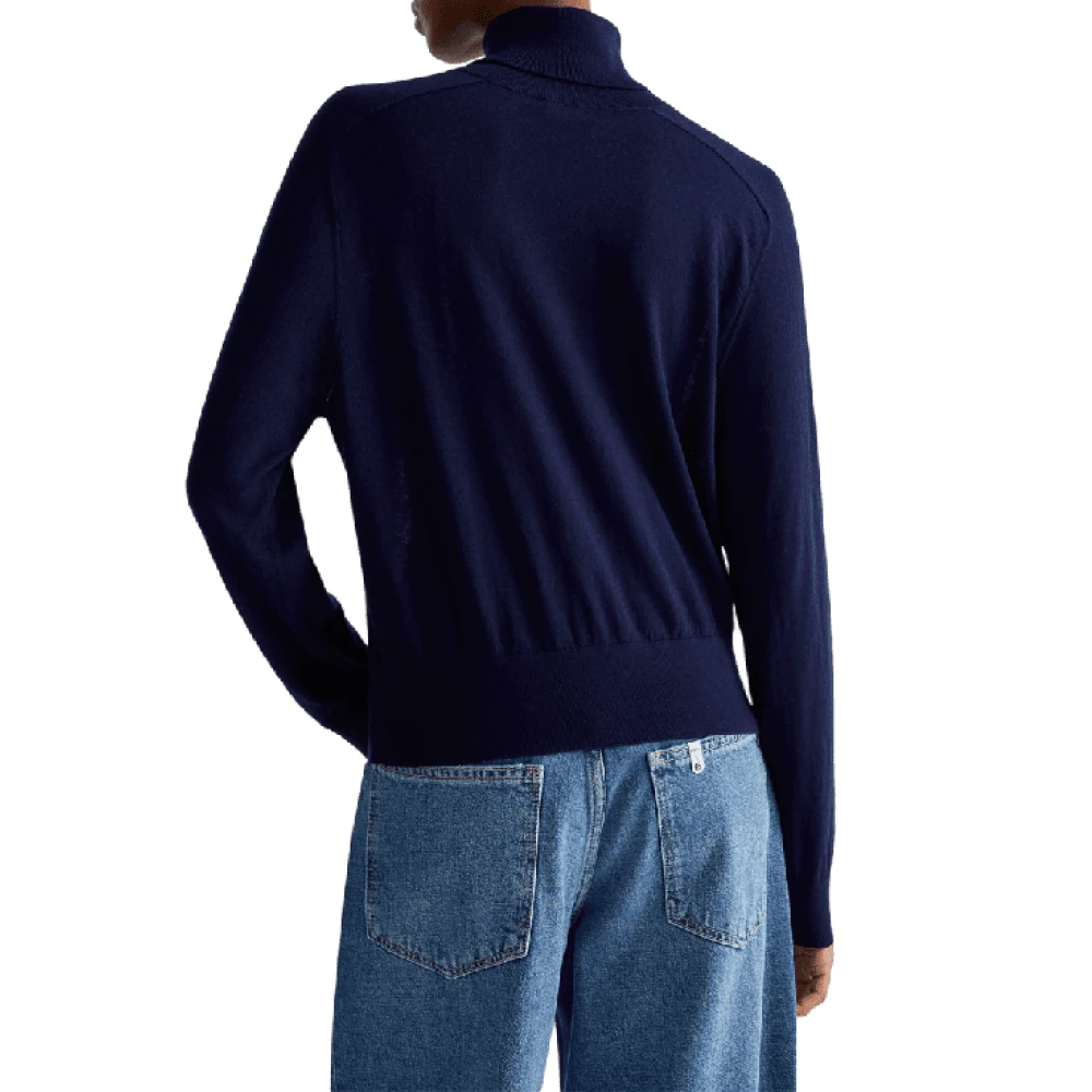 Liu Jo Blauwe coltrui met metalen logo Blue Dames
