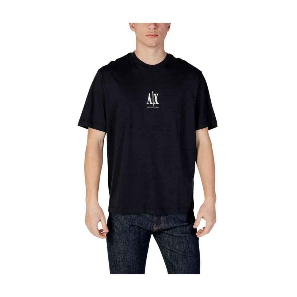 Armani Exchange Logo Short Sleeve Tee - Male - T-Shirts - Blue - Xs - Tops - Image 5