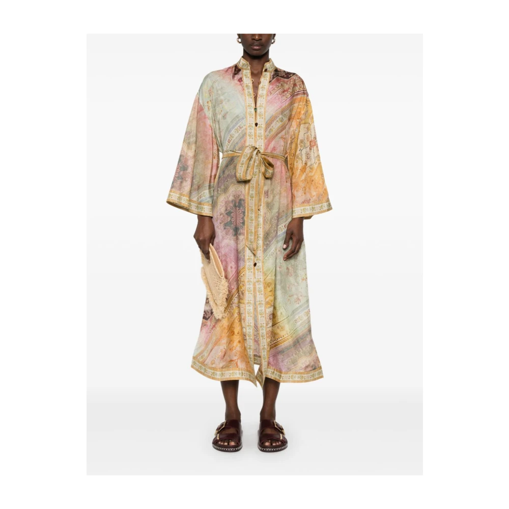 Zimmermann Midi Overhemdjurk Multicolor Dames