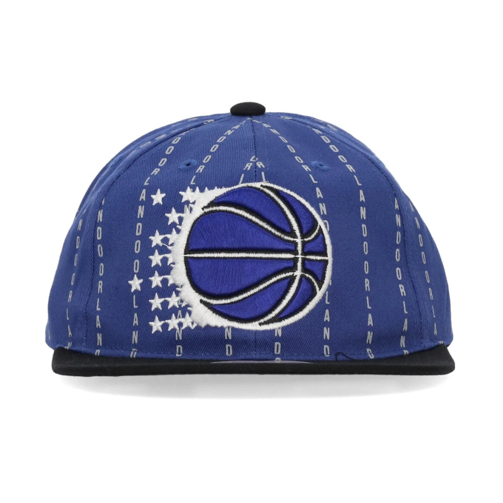 Mitchell & Ness Orlando Magic Gestreepte Snapback Pet Blue Heren