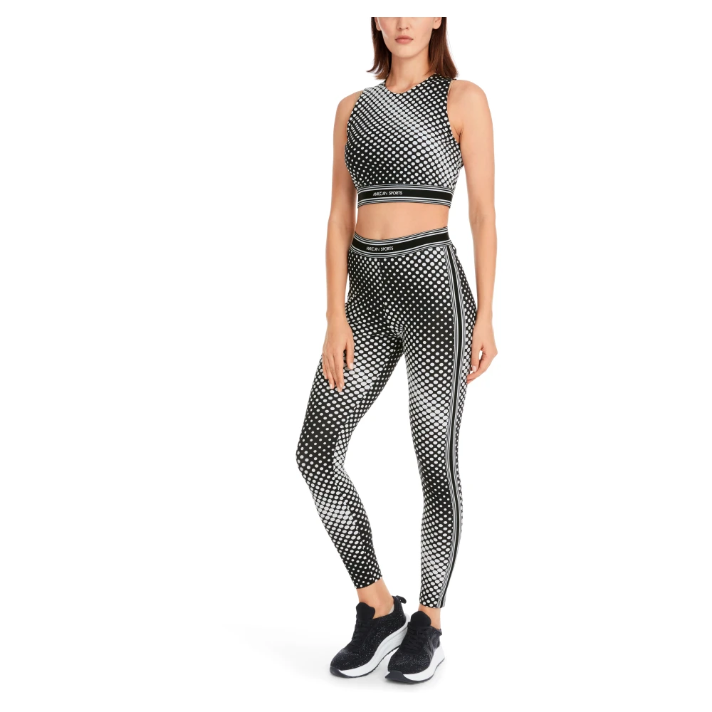 Marc Cain Grafische Leggings Model Santa FÈ Black Dames