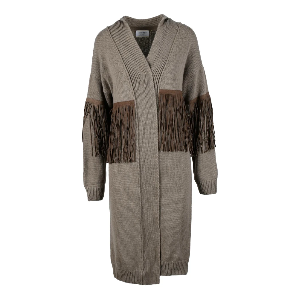 Snobby Sheep Luxe Wol Kasjmier Jas Brown Dames