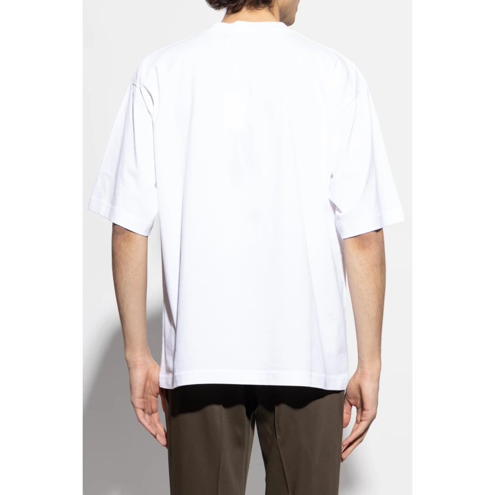Marni T-shirt met geborduurd logo White Heren