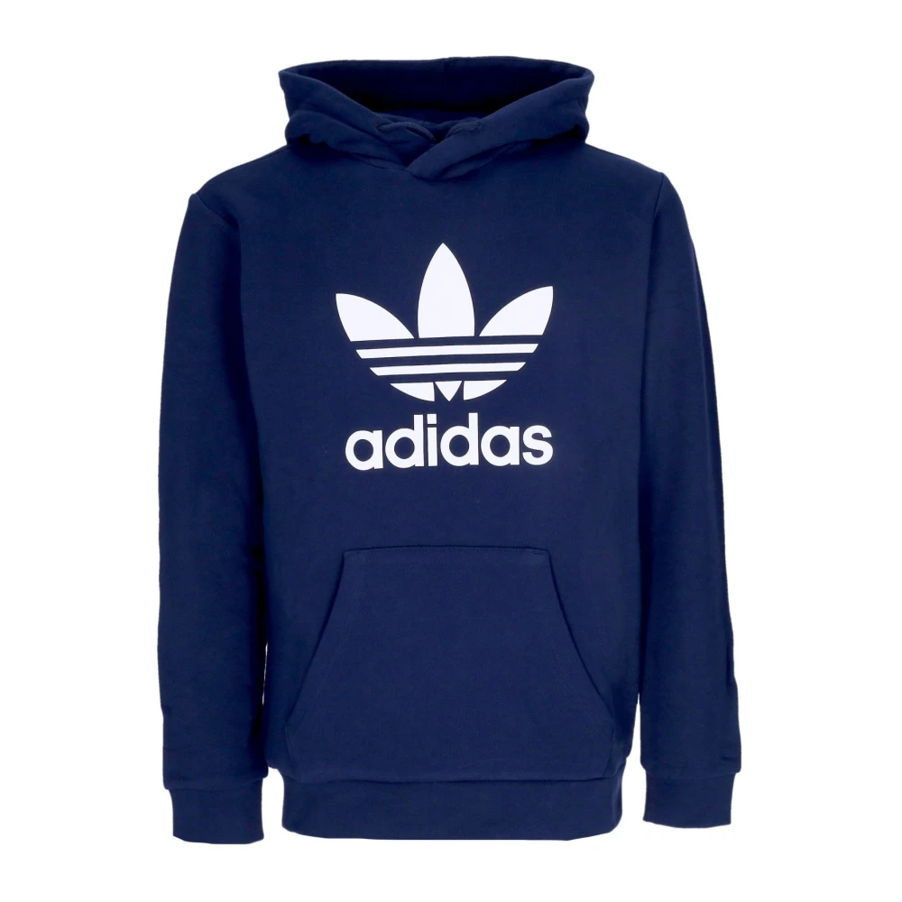 Adidas Men's Blue Night Indigo Hooded Hoody Lightweight Sweatshirt - Long Sleeve Training Tops - Xl - Sport