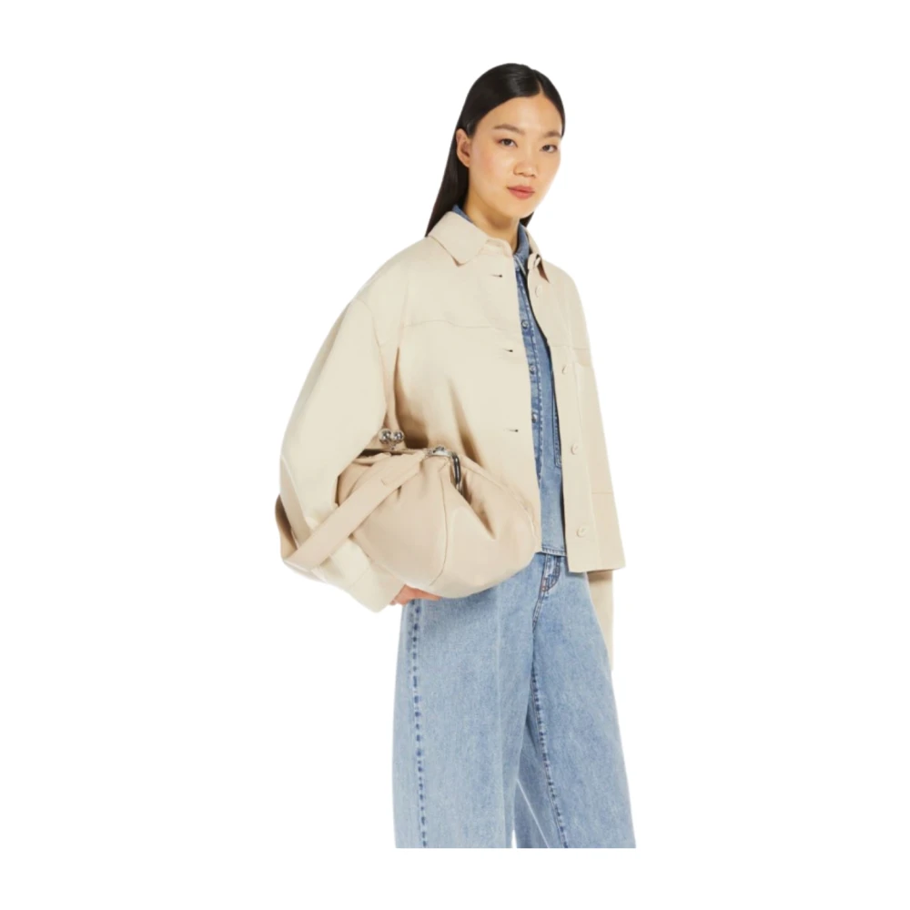 Max Mara Schapenvacht Pasticcino Tas Groot Clutch Beige Dames