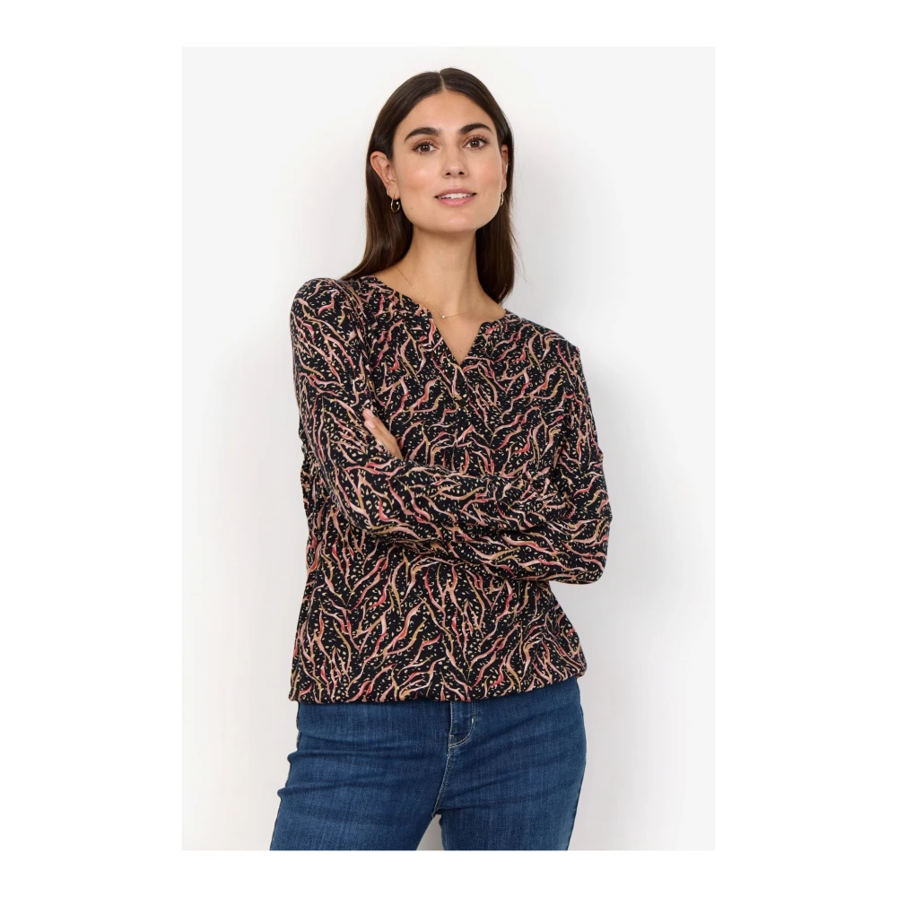 Soyaconcept Felicity Blush Shirt met Allover Print Multicolor Dames
