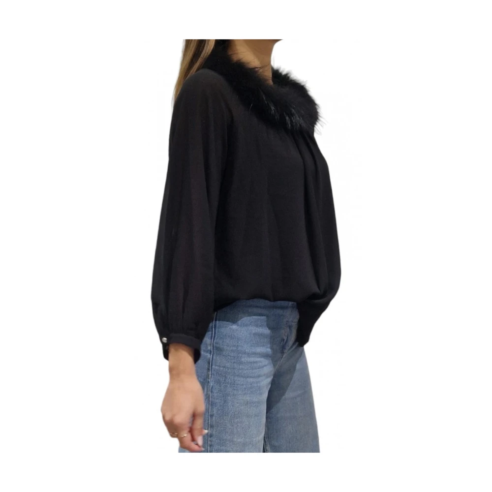 Fracomina Polyester Shirt Black Dames