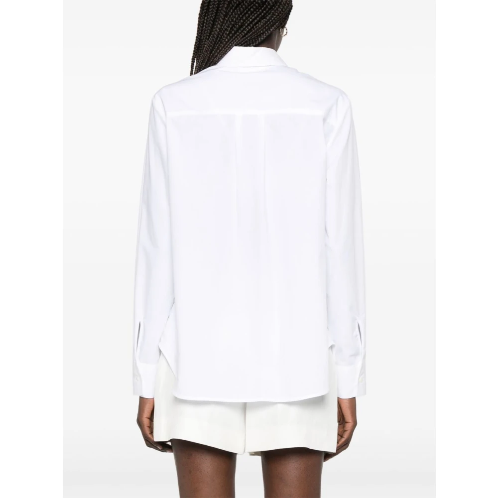 P.a.r.o.s.h. Witte Katoenen Klassieke Kraag Shirt White Dames