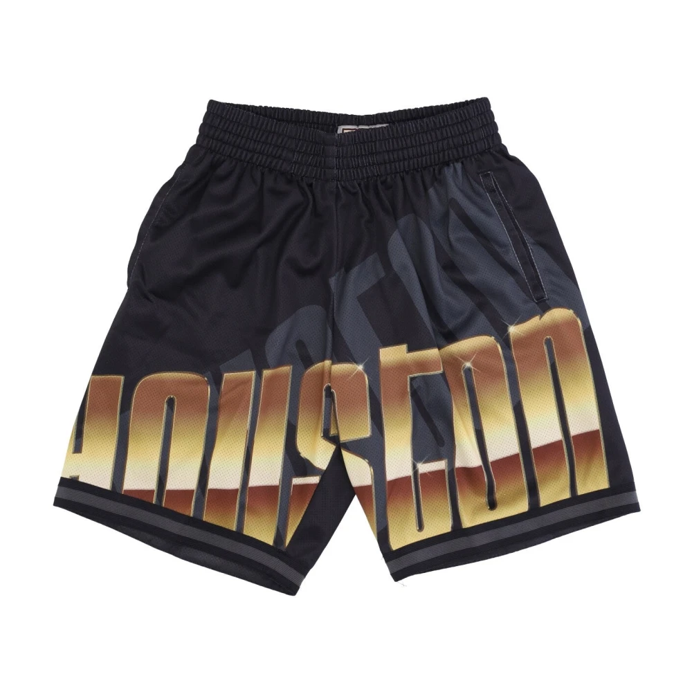 Mitchell & Ness Multicolor Casual Shorts, Male, Xl, Nba Big Face Basketball Shorts