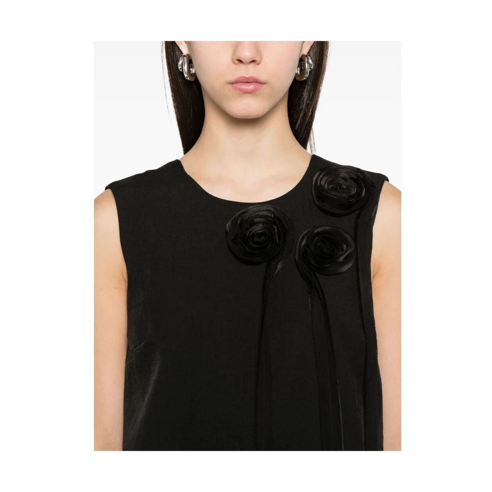 BAUM UND PFERDGARTEN Zwarte Plooi Strap Jurk Black Dames