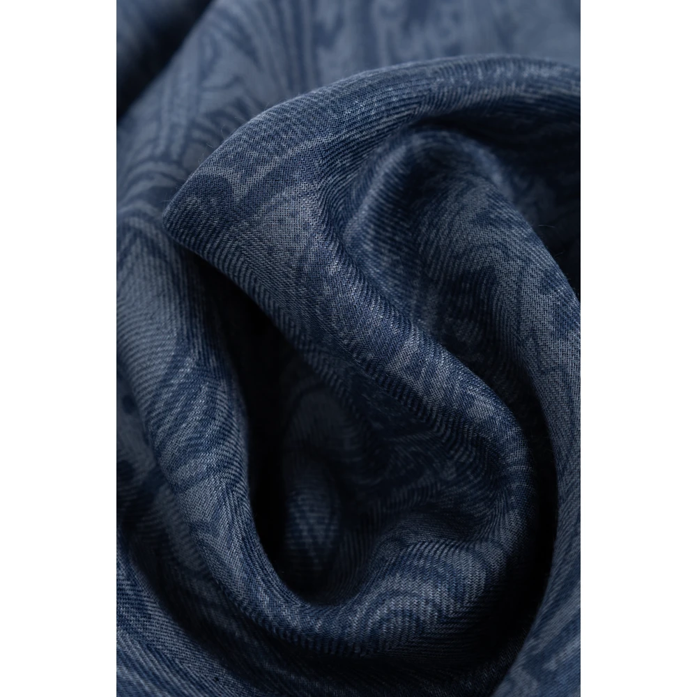 ETRO Sjaal met decoratief patroon Blue Heren