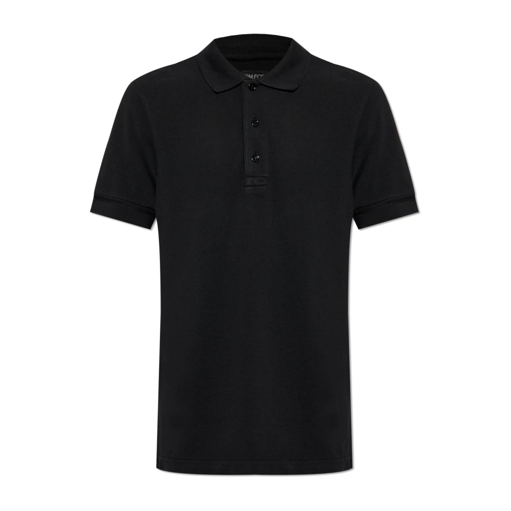 Tom Ford Polo met logo Black Heren