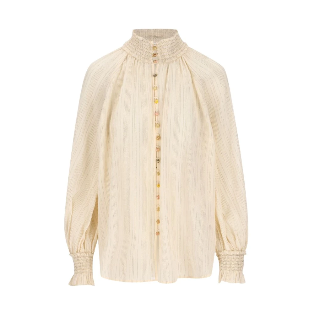 Zimmermann , Blouses, Female, Beige, L, Aster Blouse