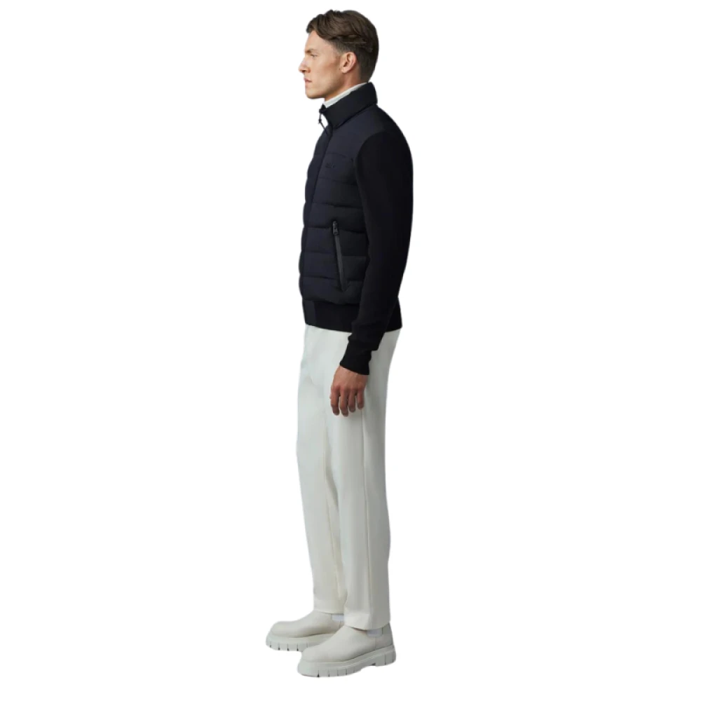 Mackage Hybride Nylon Zwarte Rits Cardigan Black Heren