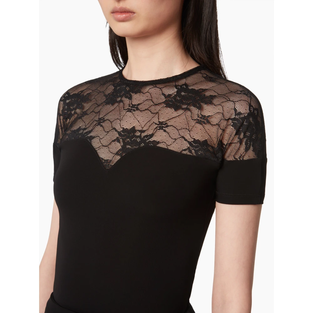 Nina Ricci TOP MET Kant Black Dames