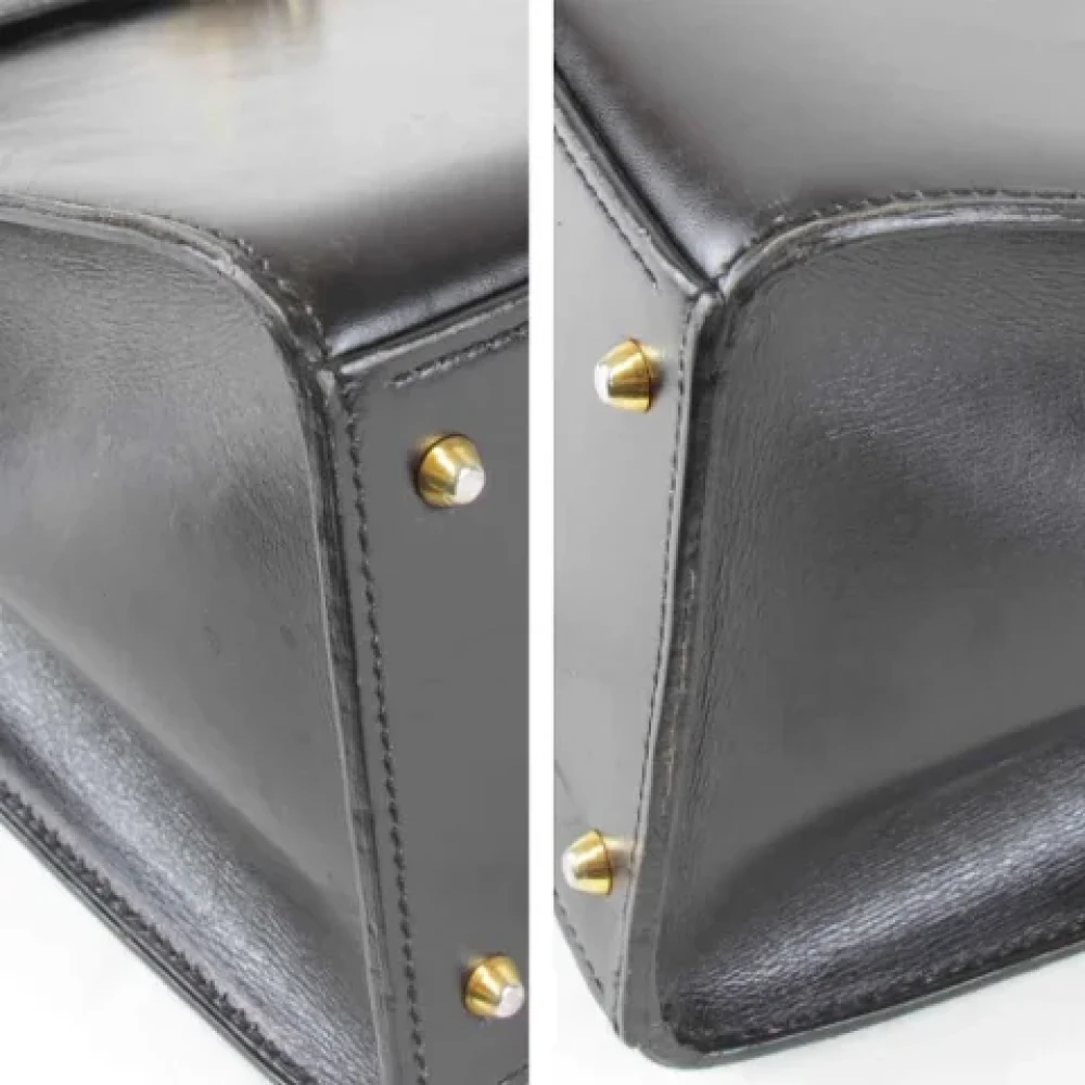Celine Vintage Pre-owned Leather handbags Black Dames
