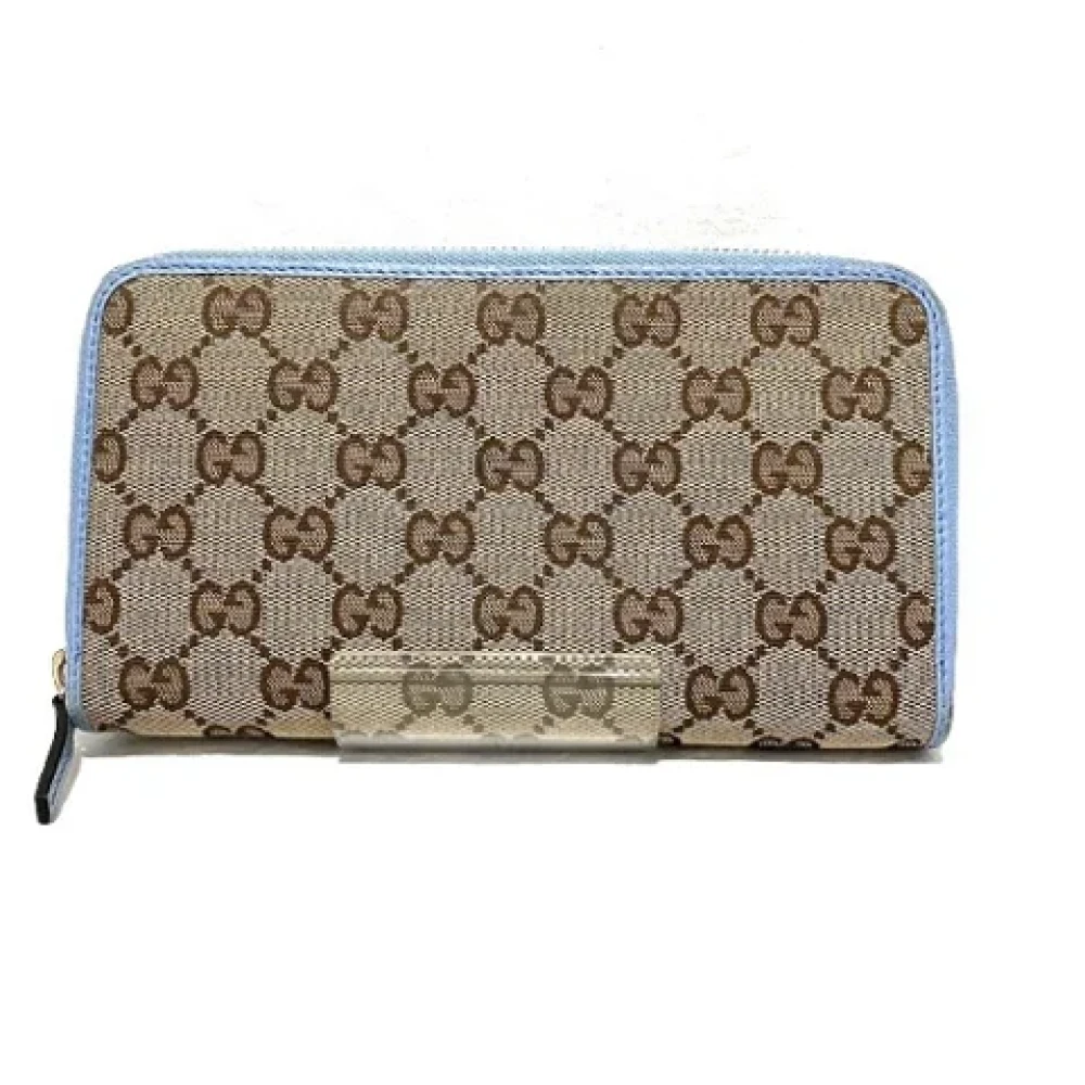 Gucci Vintage Pre-owned Canvas wallets Beige Dames