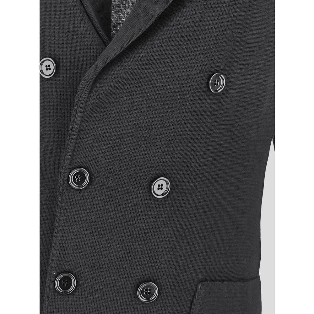 Lardini Dubbel-Breasted Gebreid Jack van Wol Gray Heren
