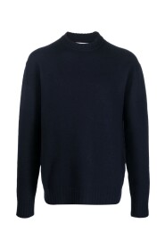 Niebieski Sweter z Wełny