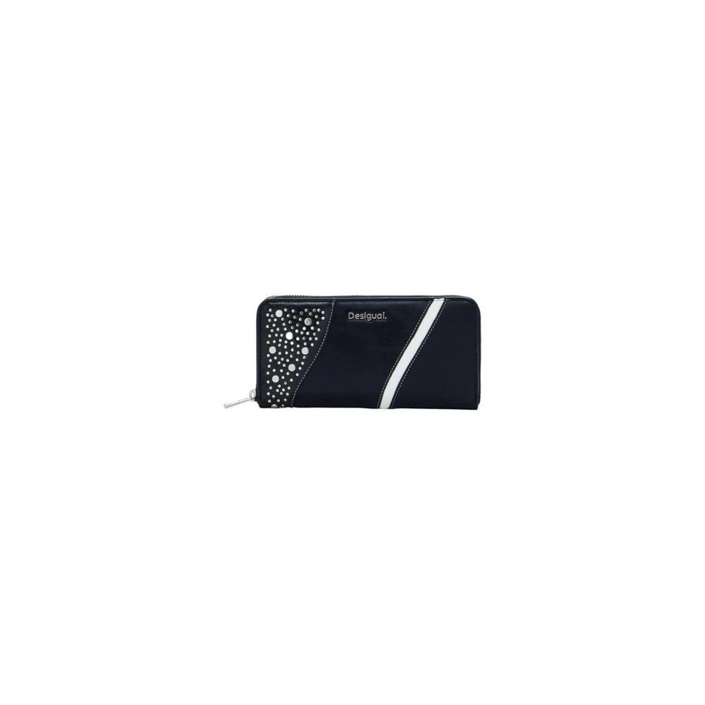 Desigual Zwarte Grote Damesportemonnee Collectie Black Heren