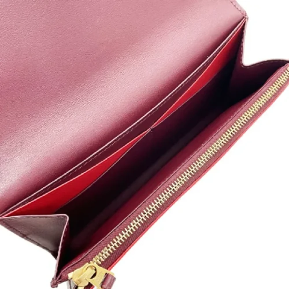 Bottega Veneta Vintage Pre-owned Leather wallets Red Dames