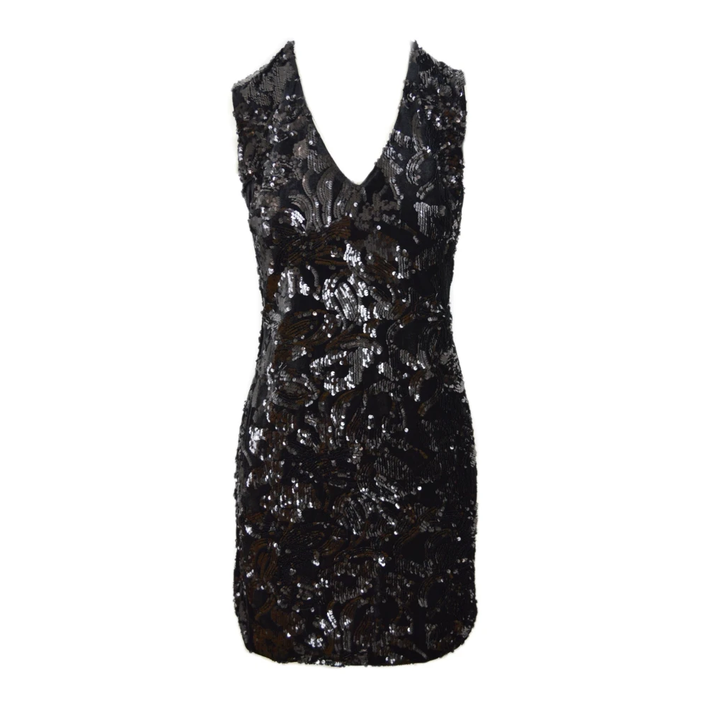 Gaëlle Paris Korte Fluweel Tube Jurk Regular Fit Black Dames
