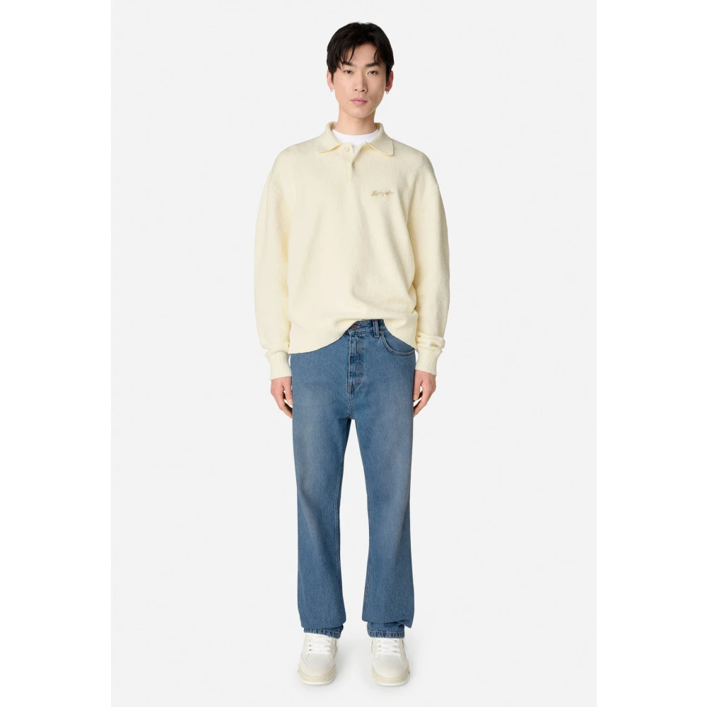 Axel Arigato Scribble Polo Sweater Beige Heren