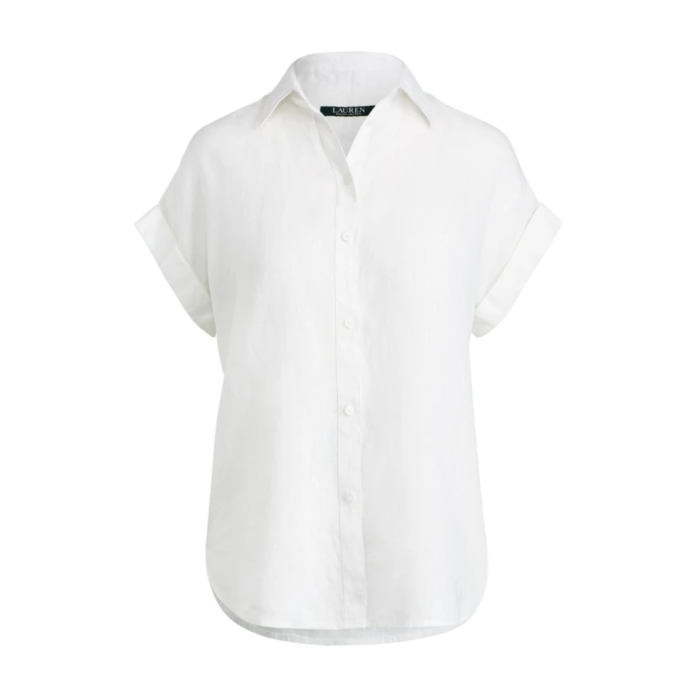 Hvit Lauren By Ralph Lauren Hvit Linen Shirt Skjorter
