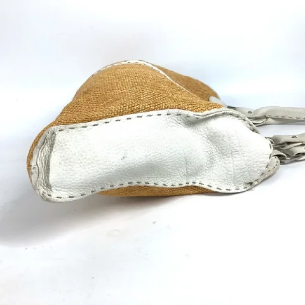 Fendi Vintage Pre-owned Fabric fendi-bags Beige Dames