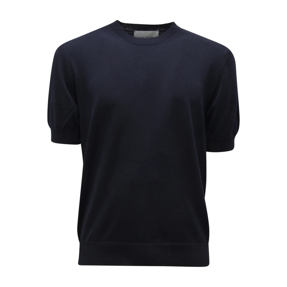 Ballantyne Herren Blau Seide/Baumwolle Marineblauer Pullover