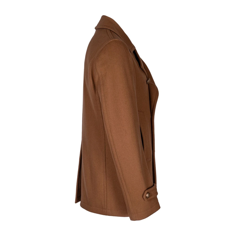 Tagliatore Heren Peacoat. Dubbelrijig model Brown Heren