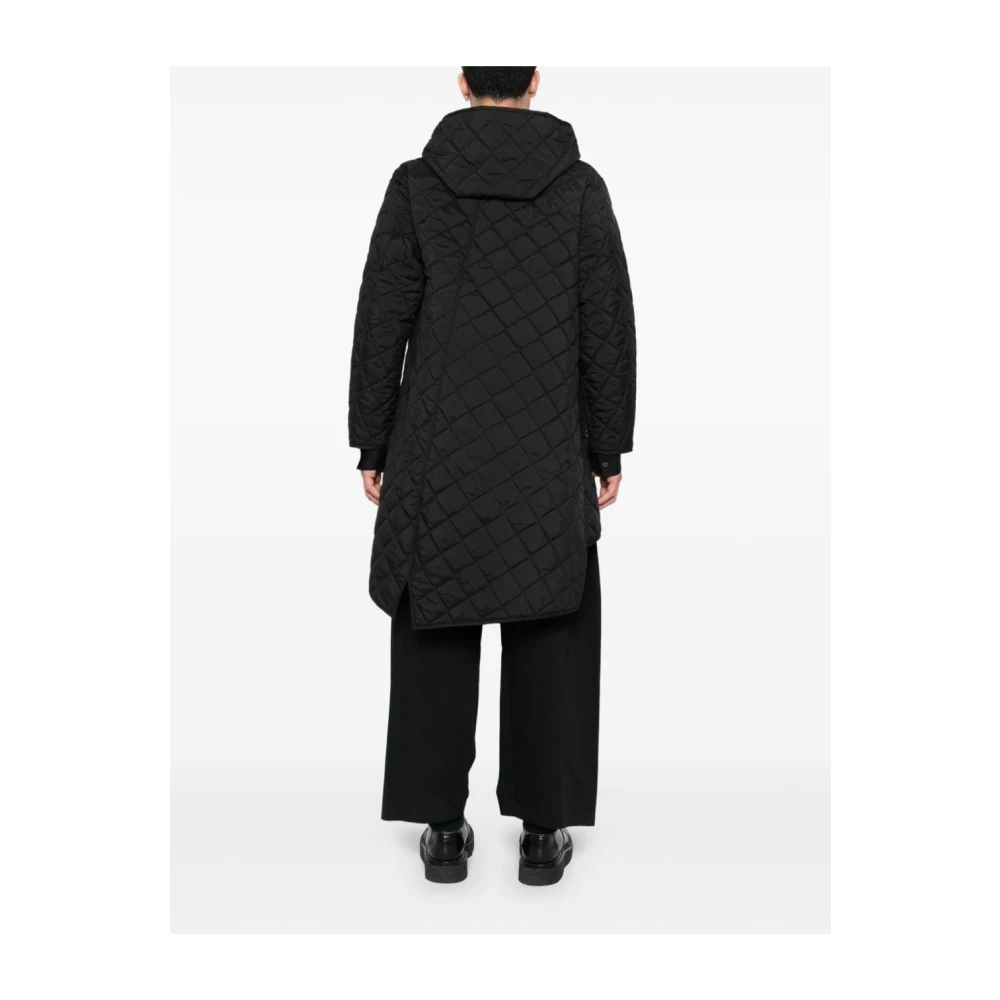 Comme des Garçons Zwarte Gewatteerde Parka Jas Black Heren