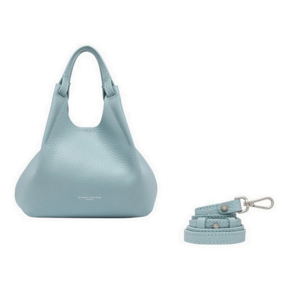 Gianni Chiarini Doorzichtige Blauwe Leren Bubble Tas Blue Dames