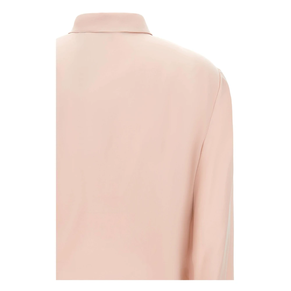 Theory Zijden Blouse Roze Wrap Stijl Pink Dames
