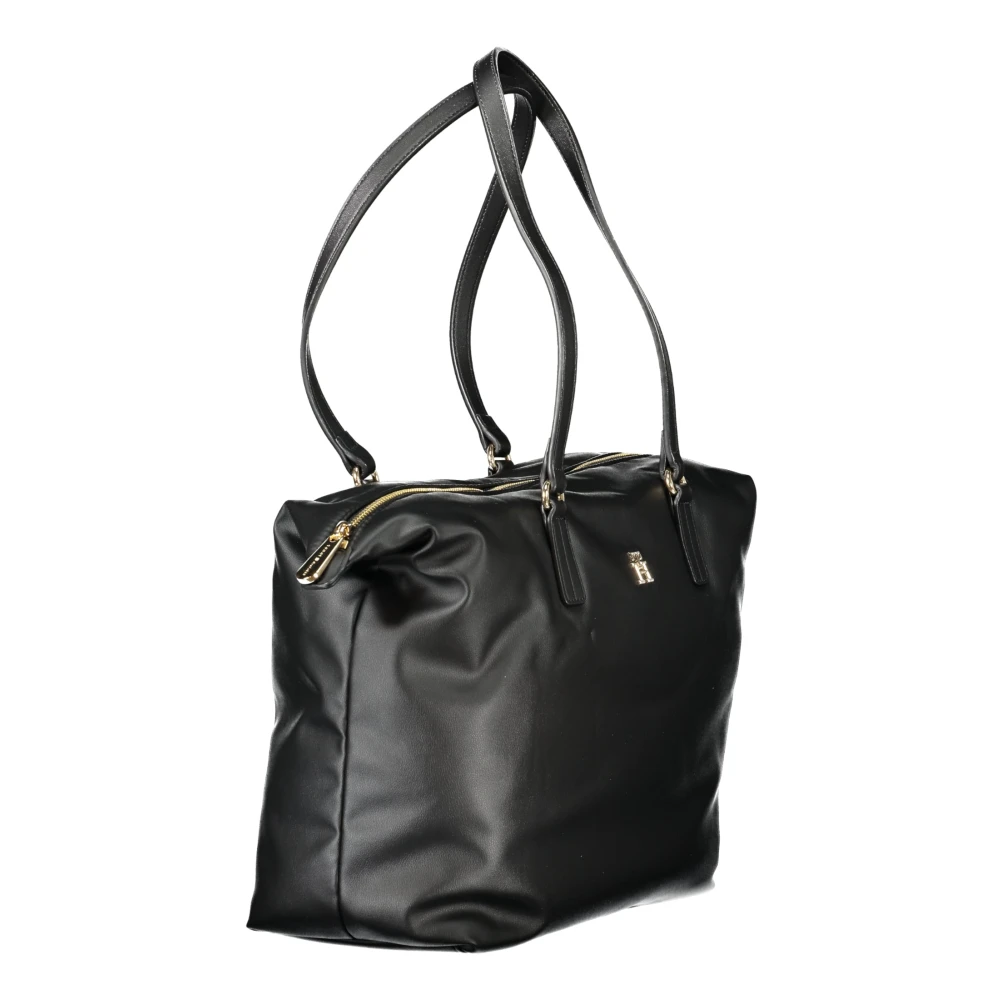 Tommy Hilfiger Zwarte dames schoudertas met logo Black Dames