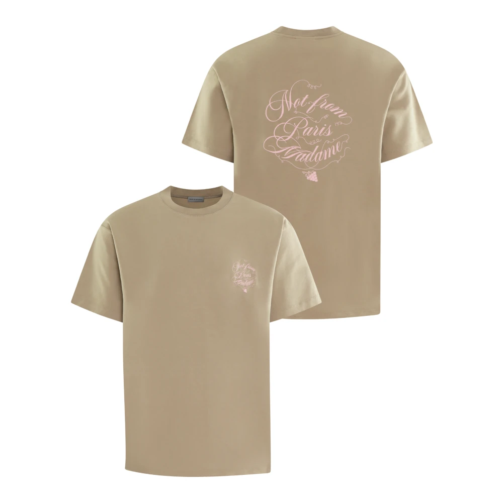 Drole de Monsieur Heren T-Shirt Vaas Beige Heren