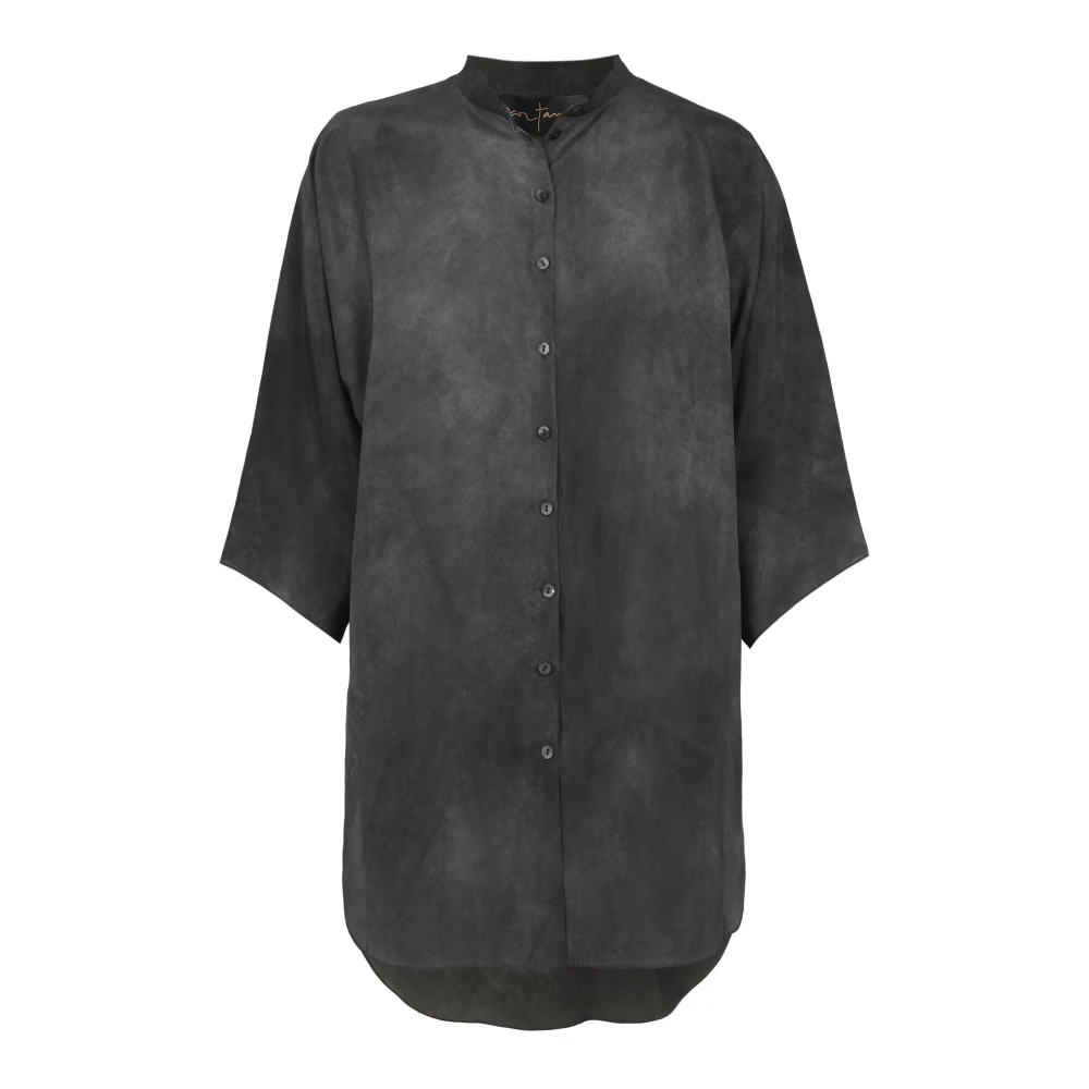 Cortana Women's Green Shirts, 2XS, Salome, Silk Shirt Petrol Dyed