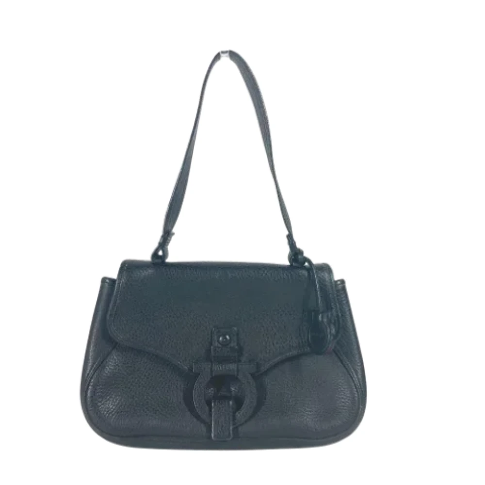 Salvatore Ferragamo Pre-owned Leather shoulder-bags Blue Dames