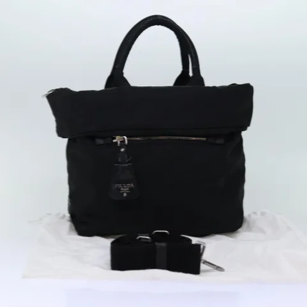 Prada Vintage Pre-owned Nylon prada-bags Black Dames