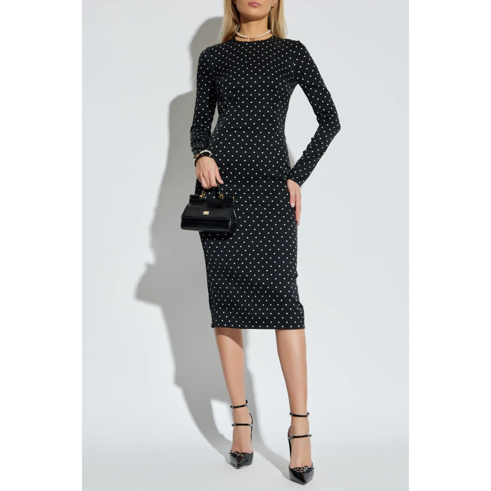 Dolce & Gabbana Zijden jurk Black Dames