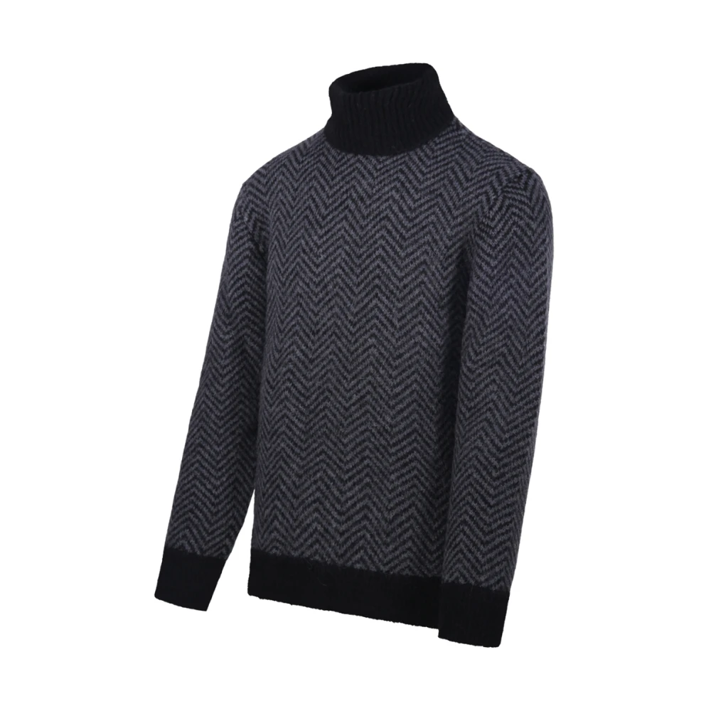 Officine Générale Zwarte Herring Sweater Gray Heren
