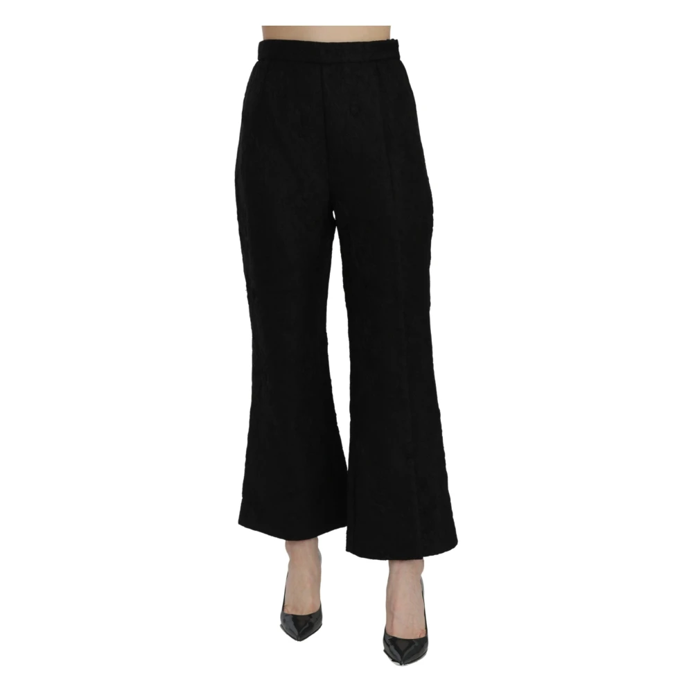 Dolce & Gabbana Elegant High Waist Cropped Pants Black, Dam