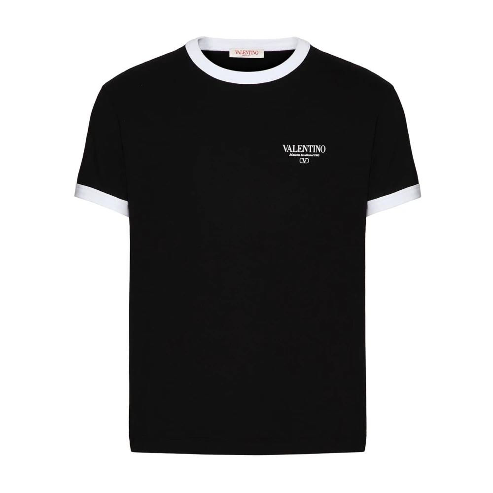 Valentino Garavani Casual Logo Print T-Shirt Black Heren