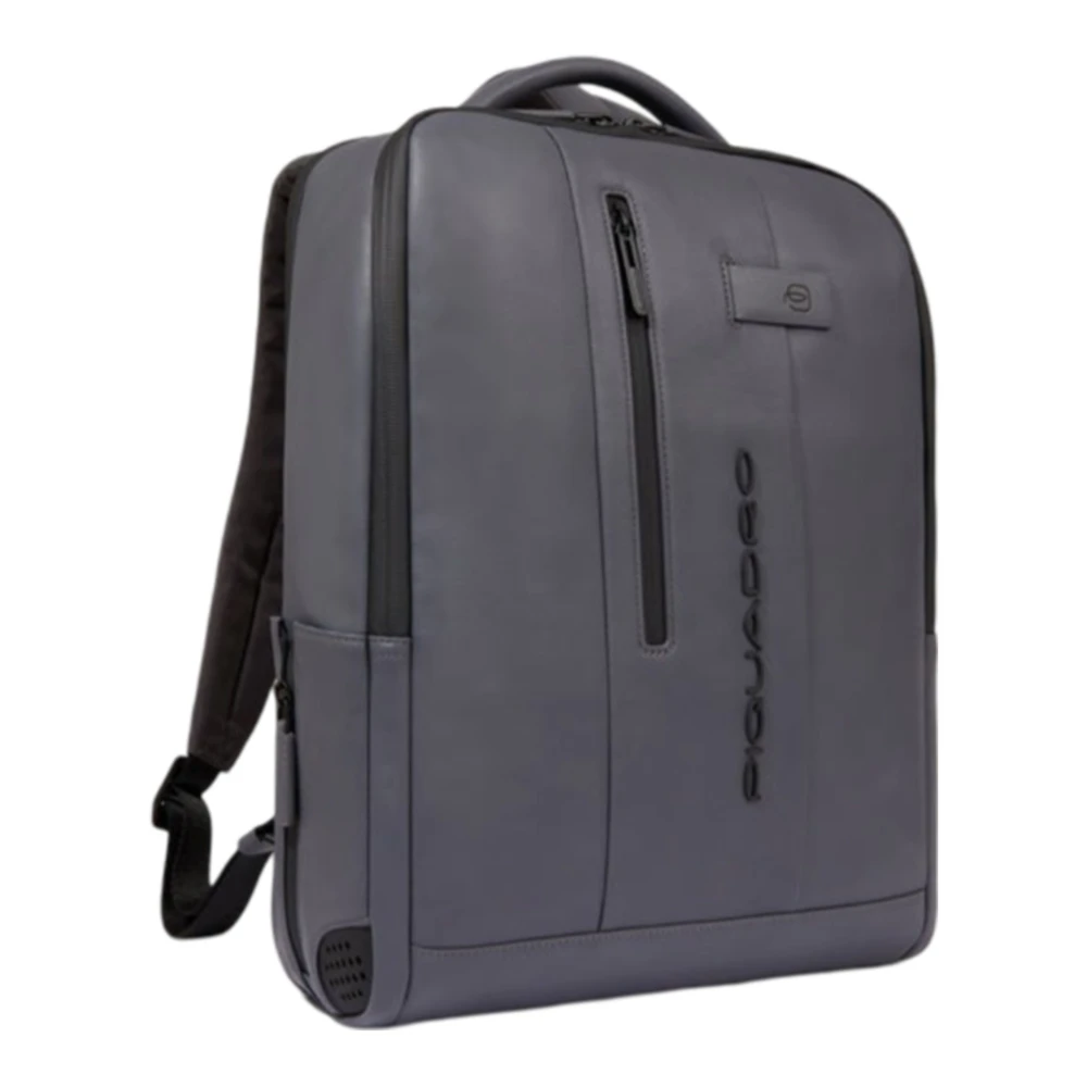 Piquadro Grijze rugzak met anti-diefstal functies Gray Unisex
