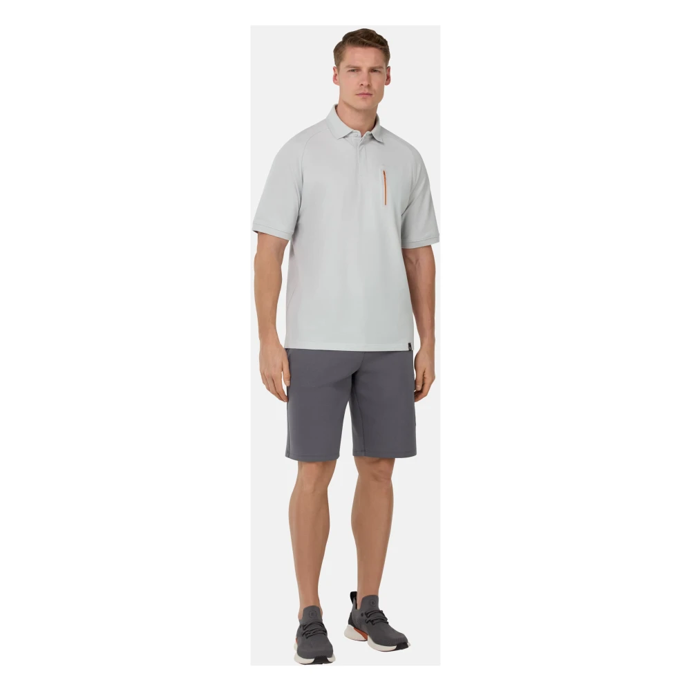 Boggi Milano Bermuda-shorts in lichte katoen-polyester mix White Heren